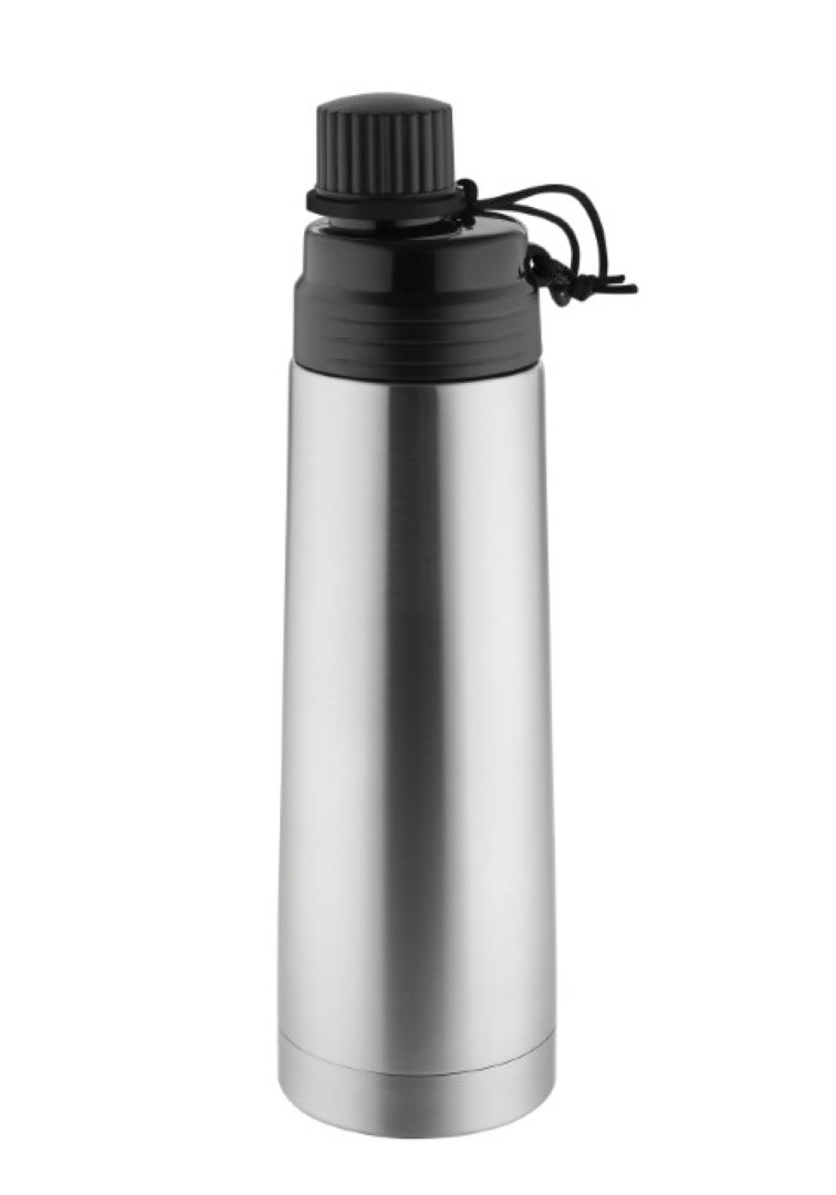 Metmaxx® Thermoflasche "GenerationRefillOne4All"  silber