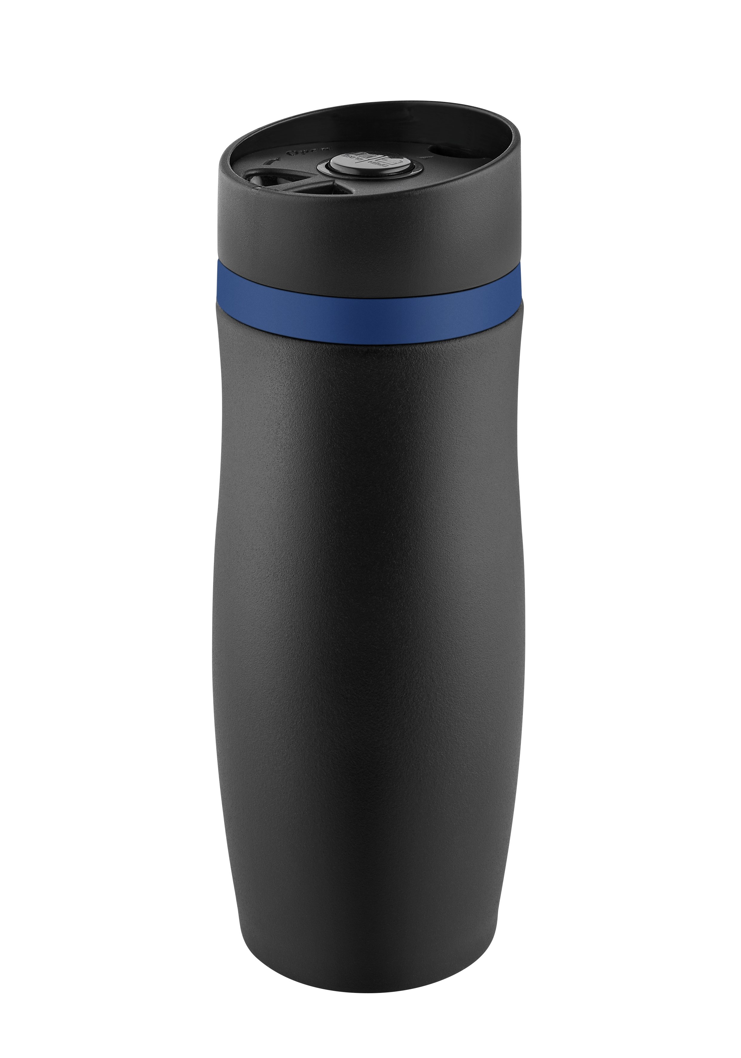Metmaxx® Thermobecher "CremaExtensaNero" schwarz/Ring blau