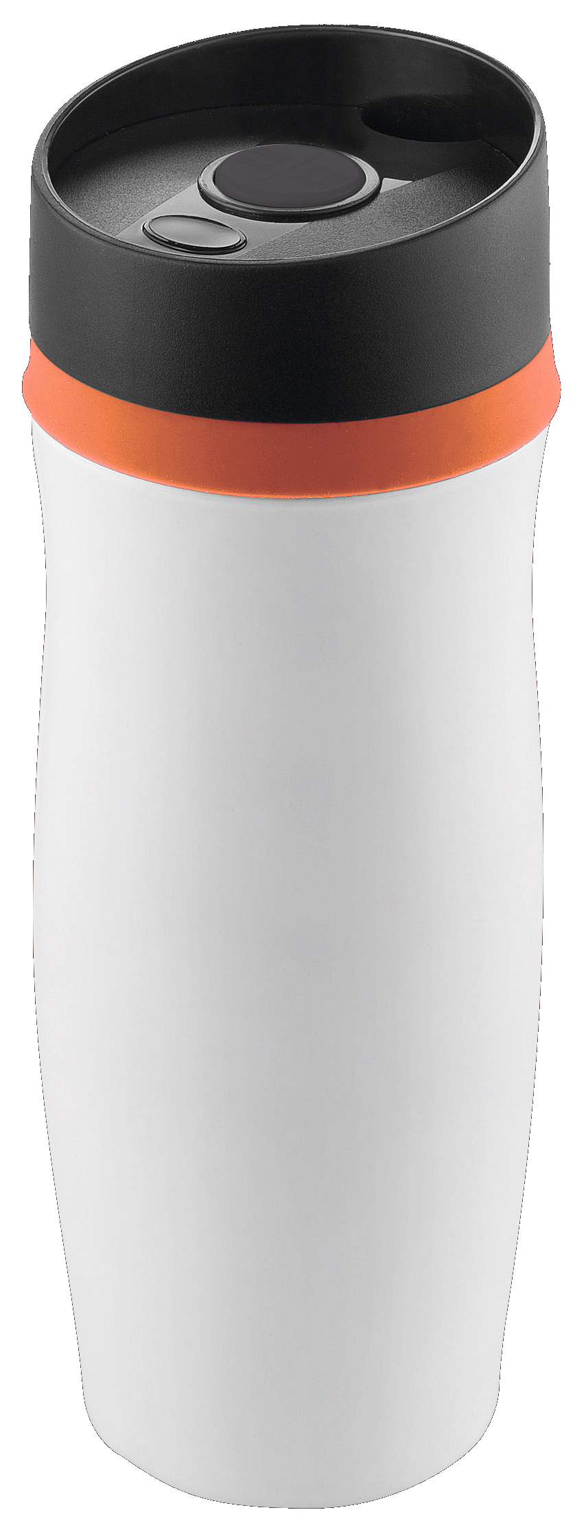 Metmaxx® Thermobecher "CremaExtensa" weiß/Ring orange