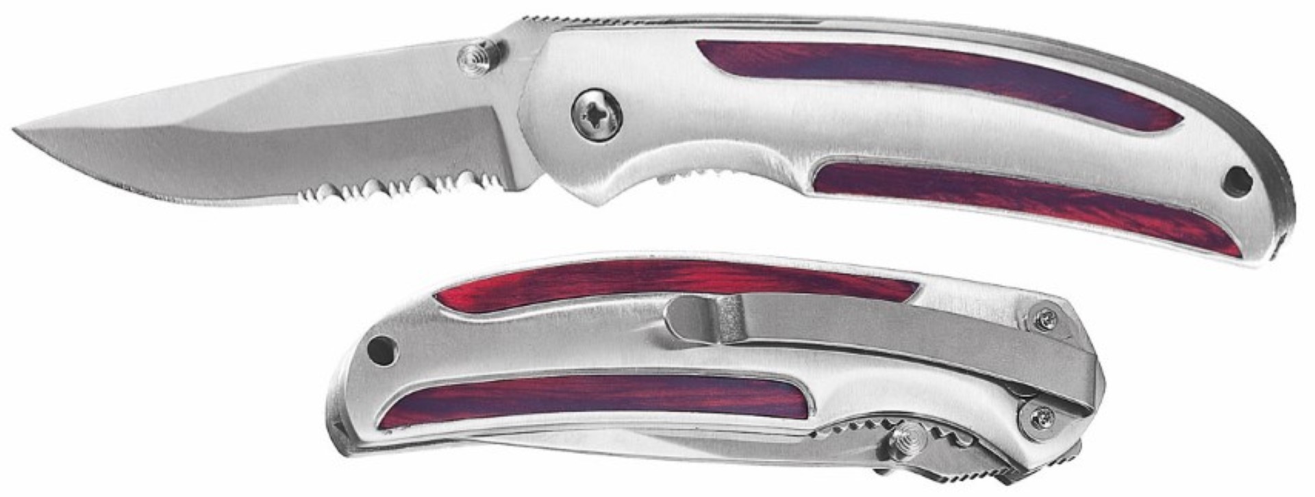 Metmaxx® Profi&Freizeitmesser "Wood" silber