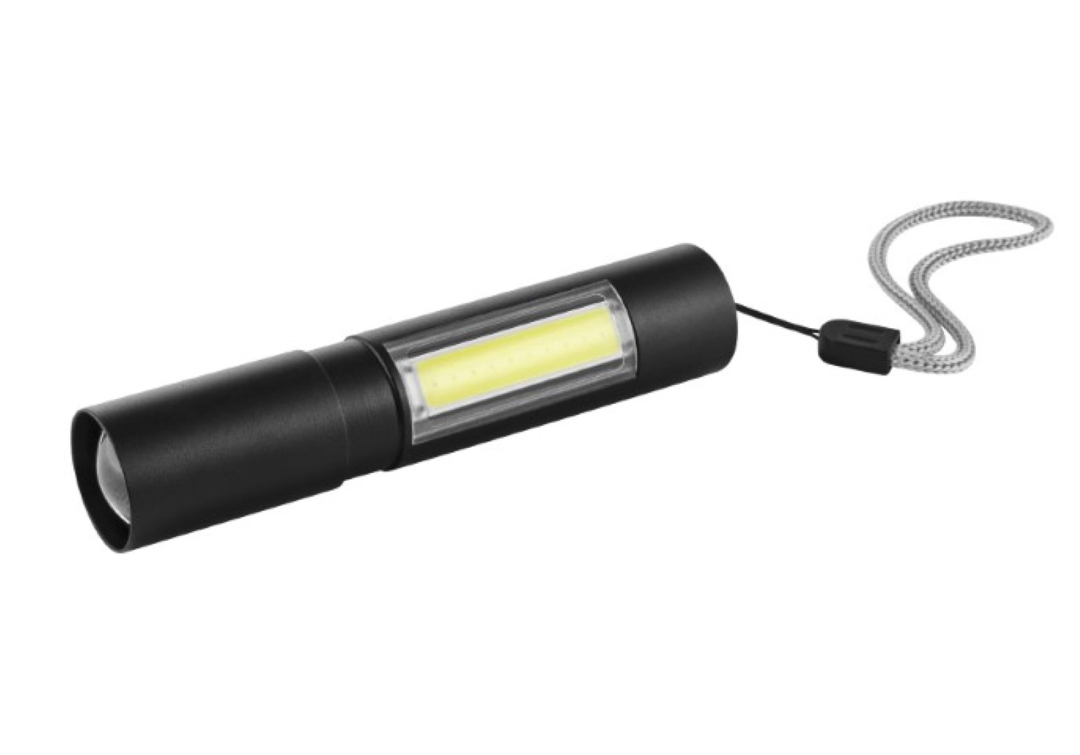 Metmaxx® Taschenlampe „BlackChargeMicro“ schwarz