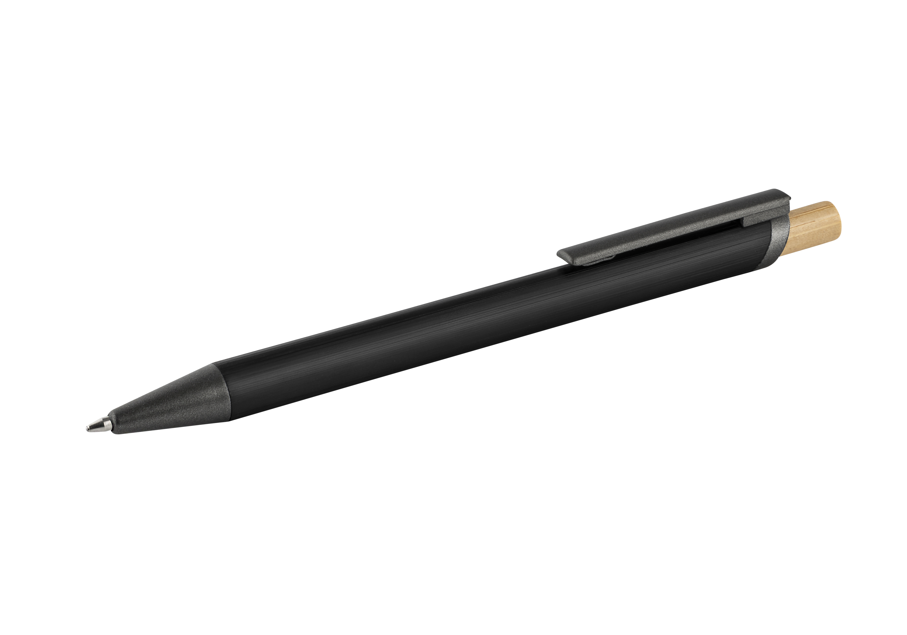 Metmaxx® Kugelschreiber "AluEcoLogo" schwarz
