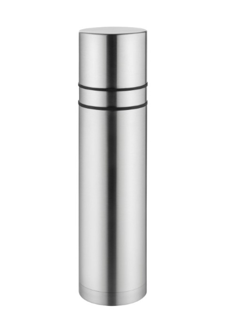 Metmaxx® Thermoskanne "DoubleCupDesign"  silber