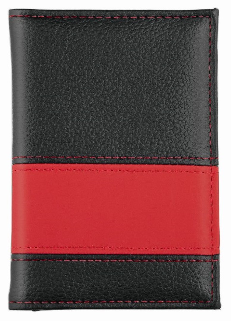 CreativDesign® Ausweistasche "LookPlus" schwarz/rot